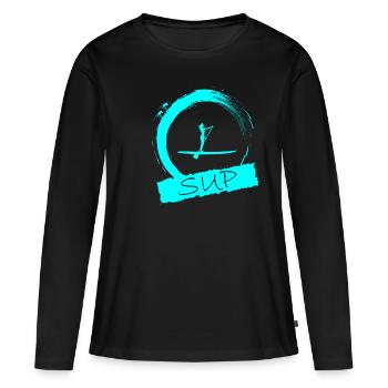 Stand Up Paddle - Women's Premium Organic Long Sleeve Shirt - black - Front - Julia (174cm)