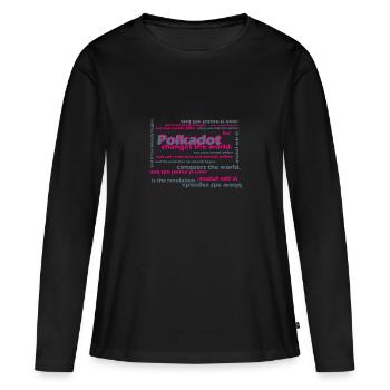 Polkadot Dot DeFi - Frauen Premium Bio Langarmshirt - Schwarz - Vorne - Julia (174cm)