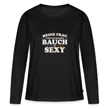 Für Männer Sexy Dickerchen lustiges Ehemann - Frauen Premium Bio Langarmshirt - Schwarz - Vorne - Julia (174cm)
