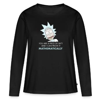 Rick And Morty Mathematical Proof Quote - Women's Premium Organic Long Sleeve Shirt - black - Front - Julia (174cm)