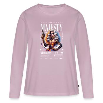 Bewaffnete Majestät - LGBTQ+ Stolz - Frauen Premium Bio Langarmshirt - Altrosa - Vorne - Julia (174cm)