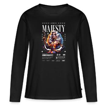 Bewaffnete Majestät - LGBTQ+ Stolz - Frauen Premium Bio Langarmshirt - Schwarz - Vorne - Julia (174cm)