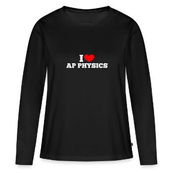 AP Physics Funny High School AP Class Survivor - Women's Premium Organic Long Sleeve Shirt - black - Front - Julia (174cm)