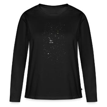 Here we are ! - T-shirt manches longues Premium bio Femme - noir - Devant - Julia (174cm)
