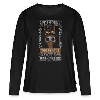 Mechanisch Viktorianisch Zahnräder - Frauen Premium Bio Langarmshirt - Schwarz - Vorne - Julia (174cm)