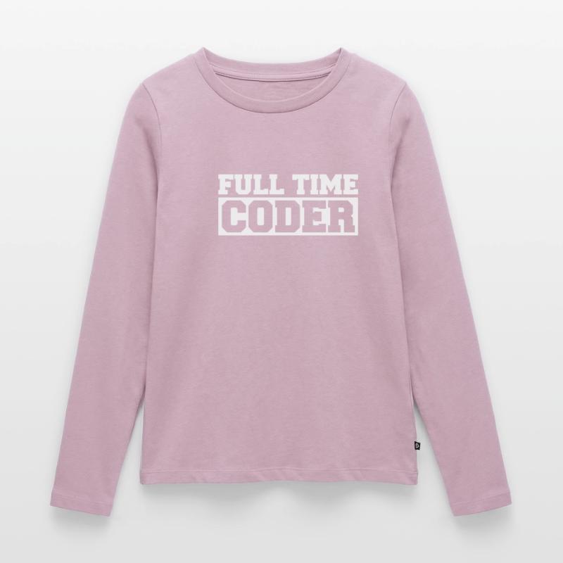 Full Timer Coder Programmer Humor Nerd Women's Premium Organic Long Sleeve Shirt