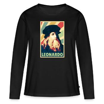 Leonardo Da Vinci Vintage Colors - Women's Premium Organic Long Sleeve Shirt - black - Front - Julia (174cm)