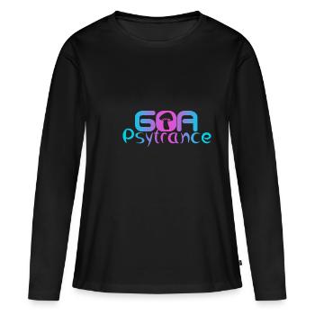 Goa Psytrance Psy - Frauen Premium Bio Langarmshirt - Schwarz - Vorne - Julia (174cm)