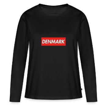 Danemark Danemark - T-shirt manches longues Premium bio Femme - noir - Devant - Julia (174cm)