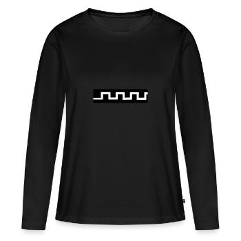 Antik Design - Frauen Premium Bio Langarmshirt - Schwarz - Vorne - Julia (174cm)