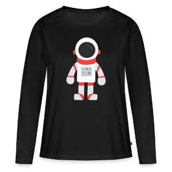 astronaute - T-shirt manches longues Premium bio Femme - noir - Devant - Julia (174cm)