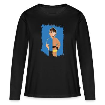 Héros de la vie quotidienne | Héros héros sauveteur - T-shirt manches longues Premium bio Femme - noir - Devant - Julia (174cm)