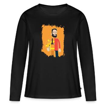 Héros de la vie quotidienne | Héros héros sauveteur - T-shirt manches longues Premium bio Femme - noir - Devant - Julia (174cm)