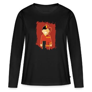 Héros de la vie quotidienne | Héros héros sauveteur - T-shirt manches longues Premium bio Femme - noir - Devant - Julia (174cm)
