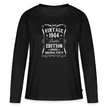 Birthday Vintage 1944 Limited Edition Genuine - Women's Premium Organic Long Sleeve Shirt - black - Front - Julia (174cm)
