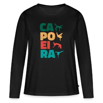 Brazilianischer Capoeira - Frauen Premium Bio Langarmshirt - Schwarz - Vorne - Julia (174cm)