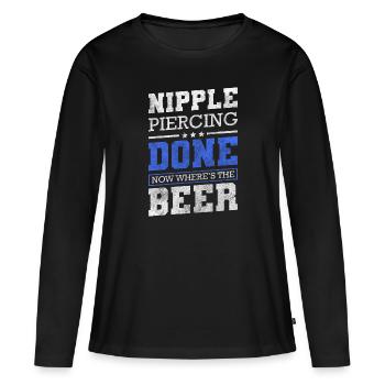 Artiste Tatouage Corps Bijoux Corps Corps - T-shirt manches longues Premium bio Femme - noir - Devant - Julia (174cm)