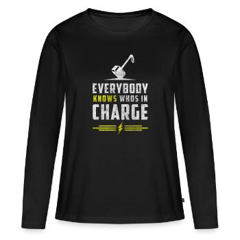 Thor Norse Lightning Celts - Women's Premium Organic Long Sleeve Shirt - black - Front - Julia (174cm)