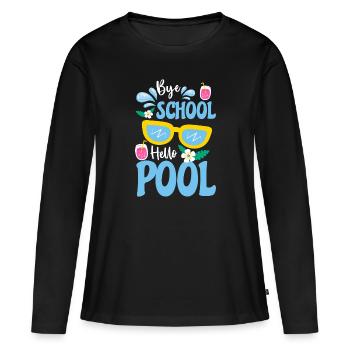 Loisirs de pool pool party - T-shirt manches longues Premium bio Femme - noir - Devant - Julia (174cm)