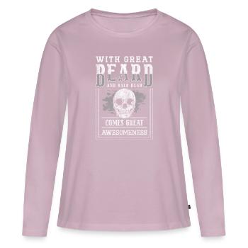 Hairstyle Men Style - Women's Premium Organic Long Sleeve Shirt - dusky pink - Front - Julia (174cm)