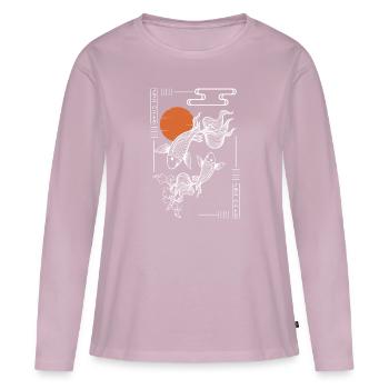 Orient Samurai - Women's Premium Organic Long Sleeve Shirt - dusky pink - Front - Julia (174cm)