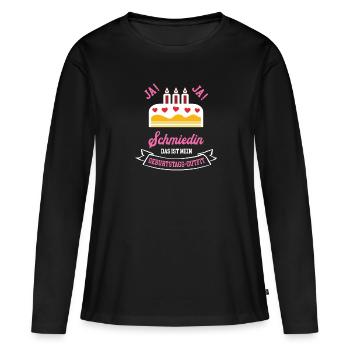 Schmiedin Geburtstag Geburtstagsgeschenk Chefin - Frauen Premium Bio Langarmshirt - Schwarz - Vorne - Julia (174cm)