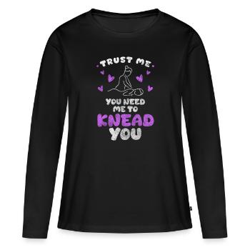 Wellness Mind People Switch Off - Women's Premium Organic Long Sleeve Shirt - black - Front - Julia (174cm)