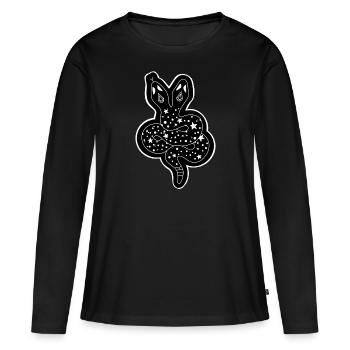Serpent mystique - T-shirt manches longues Premium bio Femme - noir - Devant - Julia (174cm)