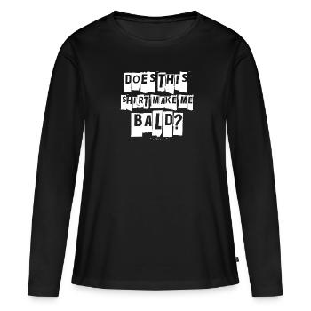 Glatzenträger - Frauen Premium Bio Langarmshirt - Schwarz - Vorne - Julia (174cm)