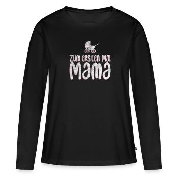 Mutter - Frauen Premium Bio Langarmshirt - Schwarz - Vorne - Julia (174cm)