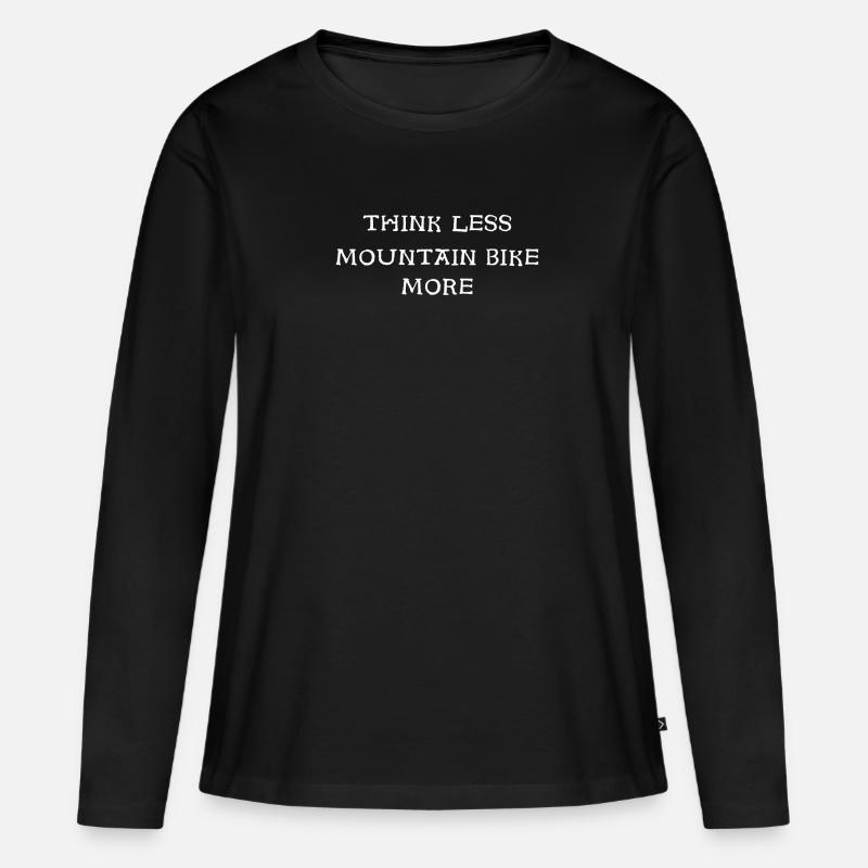 Mountainbiker - Frauen Premium Bio Langarmshirt - Schwarz