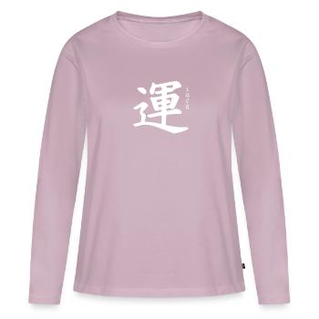 Luck luck Japan culture of Japan - Women's Premium Organic Long Sleeve Shirt - dusky pink - Front - Julia (174cm)