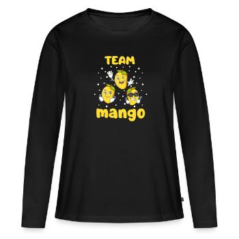 mangue - T-shirt manches longues Premium bio Femme - noir - Devant - Julia (174cm)