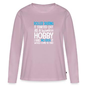 Roller Skate Roller Skate Inline Skate Gift Idea - Women's Premium Organic Long Sleeve Shirt - dusky pink - Front - Julia (174cm)