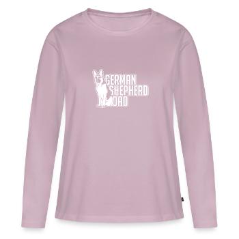 German Shepherd Dad - Deutscher Schäferhund Vater - Frauen Premium Bio Langarmshirt - Altrosa - Vorne - Julia (174cm)