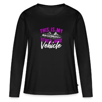 sous-marin - T-shirt manches longues Premium bio Femme - noir - Devant - Julia (174cm)