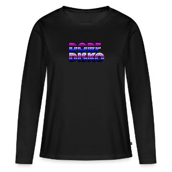 Village disco - Women's Premium Organic Long Sleeve Shirt - black - Front - Julia (174cm)