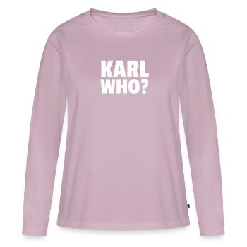 Karl Who? - Frauen Premium Bio Langarmshirt - Altrosa - Vorne - Julia (174cm)