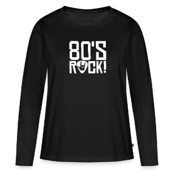 Jupe des années 80 - T-shirt manches longues Premium bio Femme - noir - Devant - Julia (174cm)