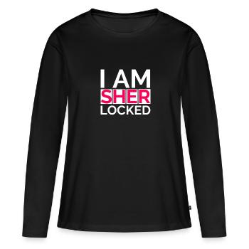 Sherlocked! Sherlock Holmes Fan Gift Series - T-shirt manches longues Premium bio Femme - noir - Devant - Julia (174cm)