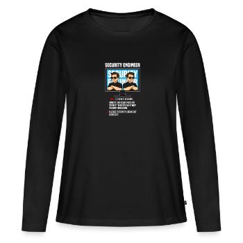 IT Security Definition computer security Trojan gift - Women's Premium Organic Long Sleeve Shirt - black - Front - Julia (174cm)