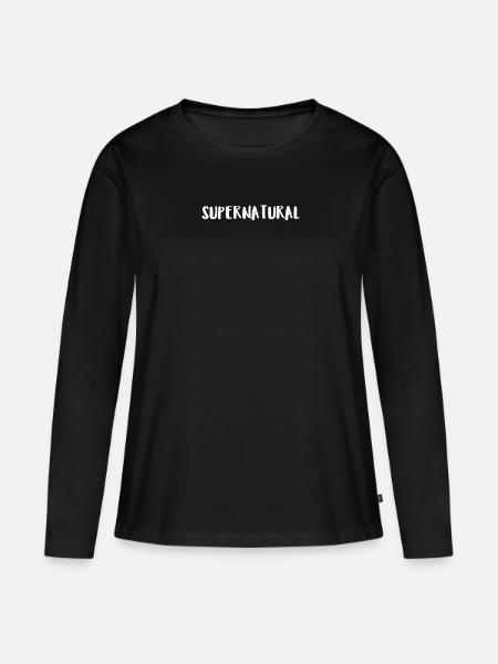 Supernatural - Frauen Premium Bio Langarmshirt - Schwarz