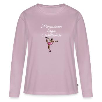 Prinzessinnen tragen Schlittschuhe - Frauen Premium Bio Langarmshirt - Altrosa - Vorne - Julia (174cm)