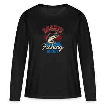 Fischer Fisch - Frauen Premium Bio Langarmshirt - Schwarz - Vorne - Julia (174cm)