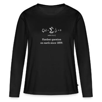 Riemann Zeta Funktion Mathe Mathematiker Nerd - Frauen Premium Bio Langarmshirt - Schwarz - Vorne - Julia (174cm)