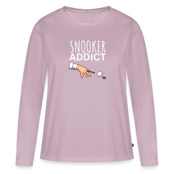 Snooker addict - Frauen Premium Bio Langarmshirt - Altrosa - Vorne - Julia (174cm)