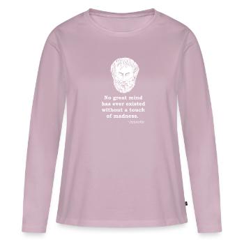 Aristoteles Zitat Philosoph Philosophie Antike - Frauen Premium Bio Langarmshirt - Altrosa - Vorne - Julia (174cm)