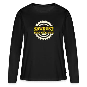 Sawdust Is Man Glitter Woods Charpentier - T-shirt manches longues Premium bio Femme - noir - Devant - Julia (174cm)