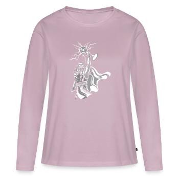 lustige Thor verarsche Ventilathor - Frauen Premium Bio Langarmshirt - Altrosa - Vorne - Julia (174cm)