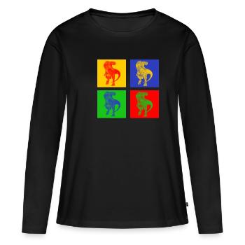 Tyrannosaurus Rex - T-shirt manches longues Premium bio Femme - noir - Devant - Julia (174cm)